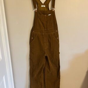 Wrangler Straight-Leg Bib Cord Overalls Sz XS Brand New